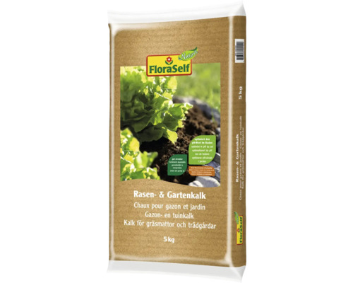 FloraSelf Rasen- und Gartenkalk, 5 kg Packung FloraSelf Rasen- und Gartenkalk, 5 kg Packung
