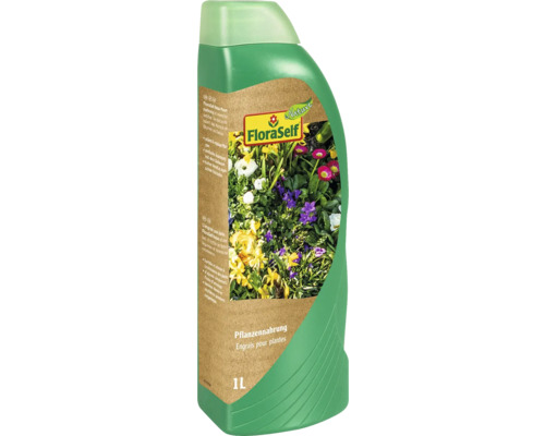 FloraSelf Pflanzennahrung, 1 Liter Flasche für Blumen und Gemüse
