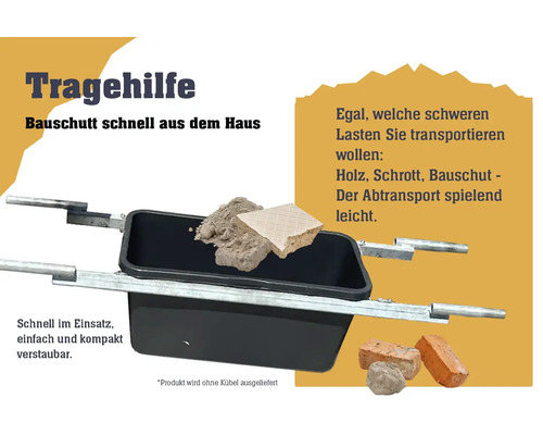 Tragehilfe für Bauschutt und andere schwere Lasten