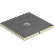 Quadratische Duschwanne mit Ablauf