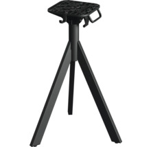 Schwarzer Fliesenlegerbock mit Stativbeinen und quadratischer Auflagefläche