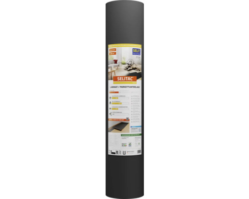 Parkett- und Laminatunterlage Trittschalldämmung Selitac basic 1,6 mm 20m² Rolle Laminatunterlage für Laminat und Parkett