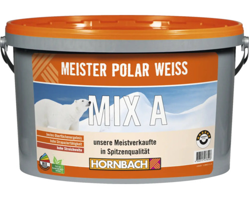 Eimer Polarweiss Farbe von Meister mit Hornbach Logo