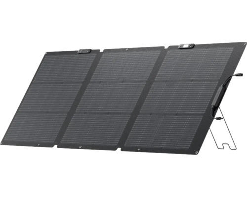Tragbares Solarpanel mit drei Paneelen und Ständer