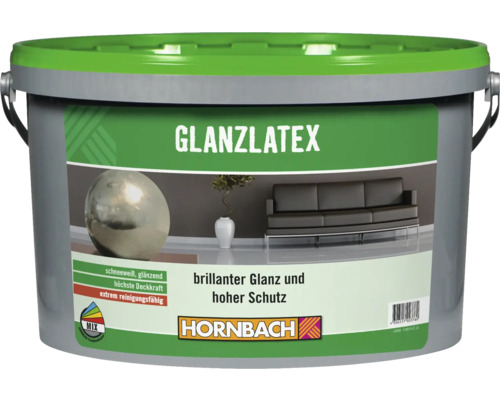 HORNBACH Glanzlatex Latexfarbe im Wunschfarbton mischen lassen Eimer Glanzlatex für Innenräume