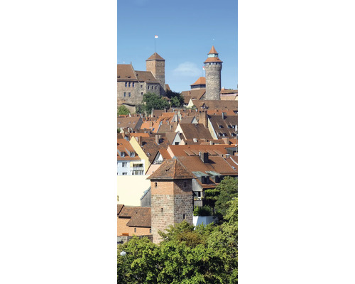 Duschrückwand SCHULTE DecoDesign Nürnberger Burg rechts 255 x 100 cm D190102523 8134 Ansicht der Nürnberger Burg über den Dächern der Stadt.