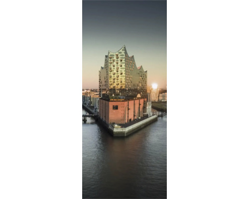 Duschrückwand SCHULTE DecoDesign Hamburg Elbphilharmonie rechts 255 x 100 cm D190102523 8138 Elbphilharmonie Hamburg am Wasser