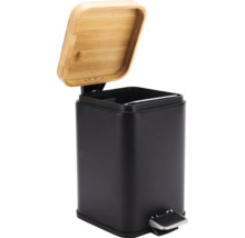 Abfalleimer mit Pedal und Bambusdeckel