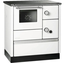 Weißer Küchenofen mit schwarzer Kochfläche und Backofen