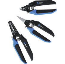 Drei iFixit Werkzeugzangen mit blauem Griff