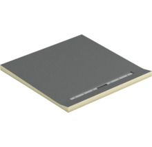 Quadratische Duschwanne mit Ablaufrinne