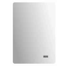 Rechteckiger Spiegel mit digitaler Uhr