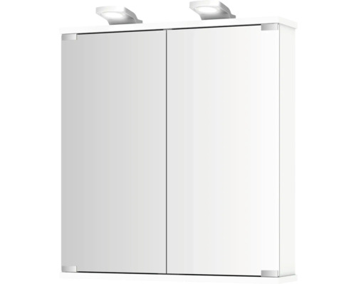 Badezimmerschrank mit zwei Türen und Beleuchtung