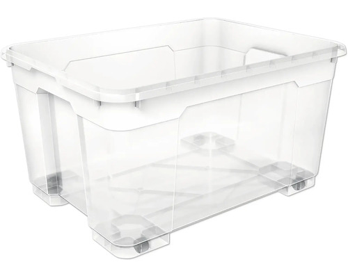 Kunststoffbox Cargo Point Oversize transparent 140 l Transparente Aufbewahrungsbox aus Kunststoff mit Rollen.