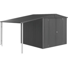 Metall Gerätehaus mit Vordach zur Lagerung von Gartengeräten und Werkzeugen