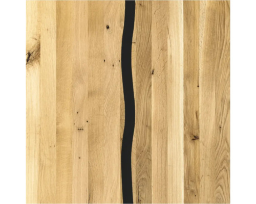 Holztischplatte mit Epoxidharz-Füllung