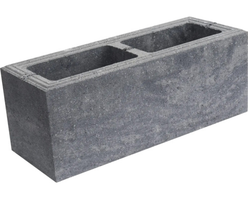 Mauerstein RESIDENZ grau-stahl 50 cm x 19 cm x 19 cm Grauer Beton Hohlblockstein