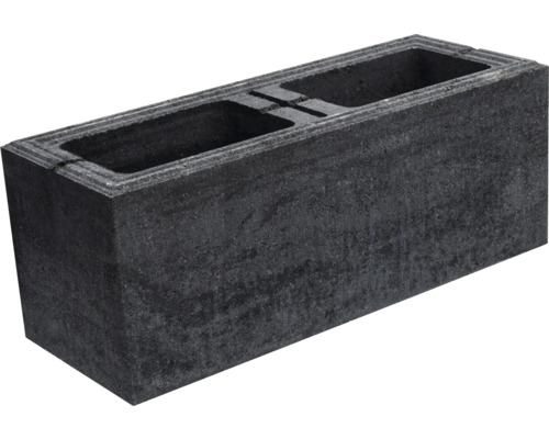 Mauerstein RESIDENZ stahl-graphit 50 cm x 19 cm x 19 cm Hohlblockstein aus Beton