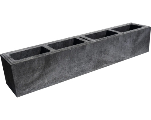 Mauerstein RESIDENZ stahl-graphit 100 cm x 19 cm x 19 cm Grauer Beton Hohlblockstein