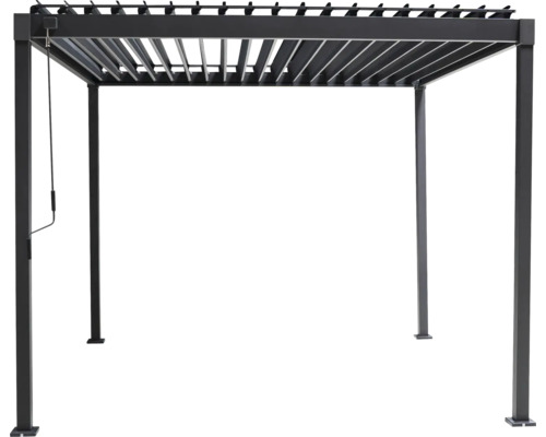 Metallpergola mit verstellbaren Lamellen für den Garten