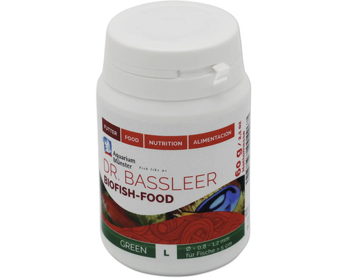 Aquariumfischfutter Aquarium Münster Dr. Bassleer Biofish Food green L 60 g Dr. Bassleer Biofish-Food für Aquarienfische