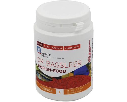 Aquariumfischfutter Aquarium Münster Dr. Bassleer Biofish Food Moringa L 150 g Dr. Bassleer Biofish-Food, Fischfutter für Aquarienfische in Dose