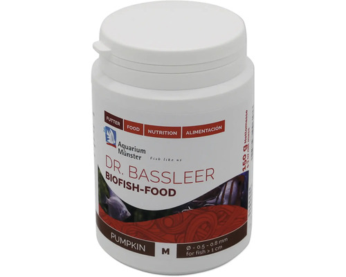 Aquariumfischfutter Aquarium Münster Dr. Bassleer Biofish Food Pumpkin M 150 g Dr. Bassleer Biofish-Food Kürbis Fischfutter im Behälter