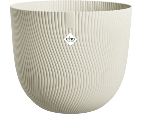 Pflanzgefäß mit vertikalem Rippendesign und Elho Logo