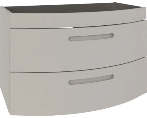 Waschtischunterschrank Devo Vena 2.0 BxHxT 80x50x38 cm classico stone grey Griff eingefräst Waschtischunterschrank mit zwei Schubladen
