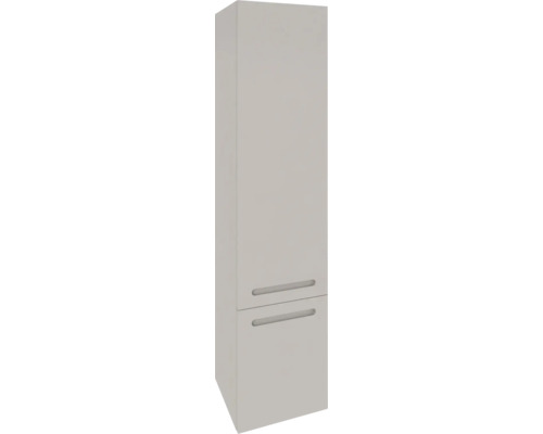Hängehochschrank mit 2 Türen Devo Vena 2.0 rechts BxHxT 35x150x33 cm classico stone grey Griff eingefräst Hochschrank für Badezimmer mit zwei Schubladen