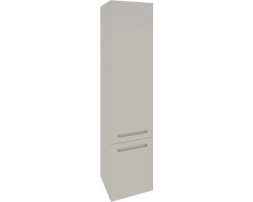 Hängehochschrank mit 1 Tür und Schublade Devo Vena 2.0 rechts BxHxT 35x150x33 cm classico stone grey Griff eingefräst Hochschrank mit zwei Schubladen für Badezimmer