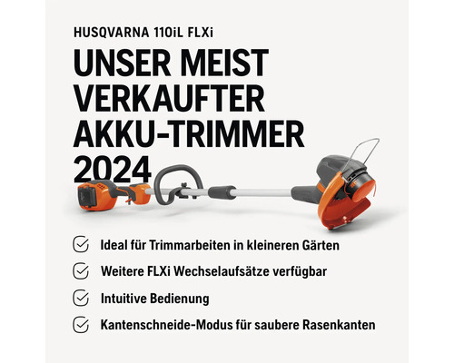 Husqvarna 110iL FLXi Akku-Trimmer für Gartenarbeiten