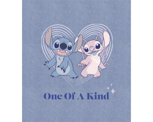 Abbildung mit Stitch und Angel mit dem Text One Of A Kind