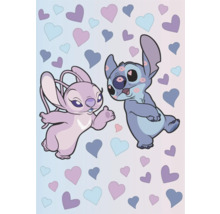 Illustration von Stitch und Angel mit Herzmotiven