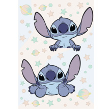 Illustration von Stitch mit Sternen und Planeten