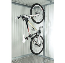 Fahrrad an einer Fahrradaufhängung in einer Garage
