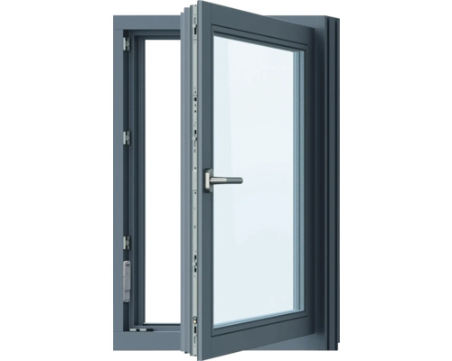 Geöffnetes Fenster mit Griff