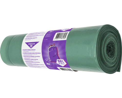 Rolle Müllsäcke mit Zugband, 10 Stück, 150 Liter