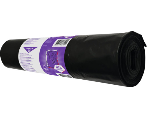 Rolle mit Müllsäcken, 60 Liter, 62 x 75 cm