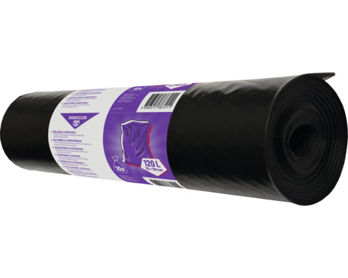 Rolle schwarze Müllsäcke, 10 Stück, 120 Liter