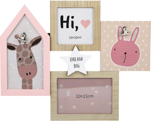Fotorahmen Collage mit Tiermotiven