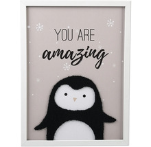 Gerahmtes Bild mit Pinguin und dem Schriftzug You are amazing
