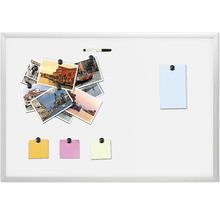 Magnettafel mit Fotos, Notizen und Stift