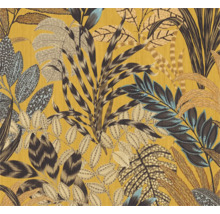 Gemustertes Textil mit floralem Blattmotiv