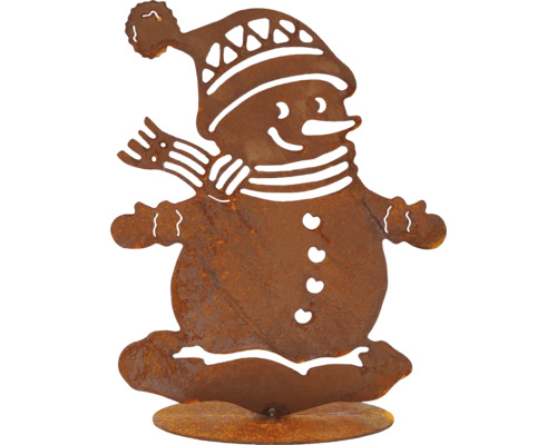 Dekofigur Schneemann aus Metall