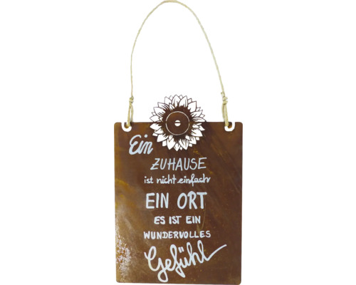 Dekoratives Schild mit der Aufschrift Ein Zuhause ist nicht einfach, Ein Ort, Es ist ein wundervolles Gefühl