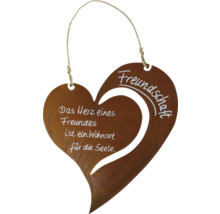 Dekoratives Herz aus Metall mit der Aufschrift ''Freundschaft''
