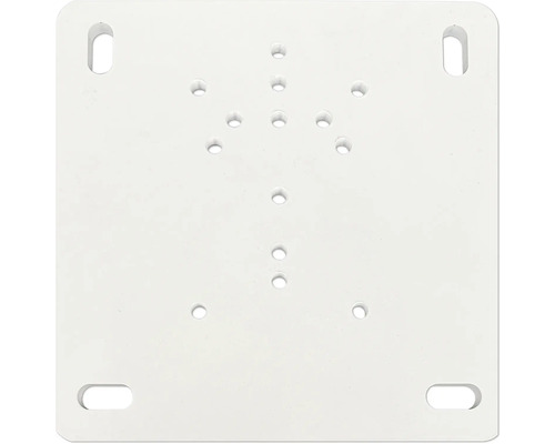 SOLUNA Universal Montageplatte 250x250 mm verzinkt für SOLUNA Markisen Comfort, Concept, Exclusiv ,Exquisit, Proof, Trend Quadratische Montageplatte mit mehreren Löchern und Aussparungen