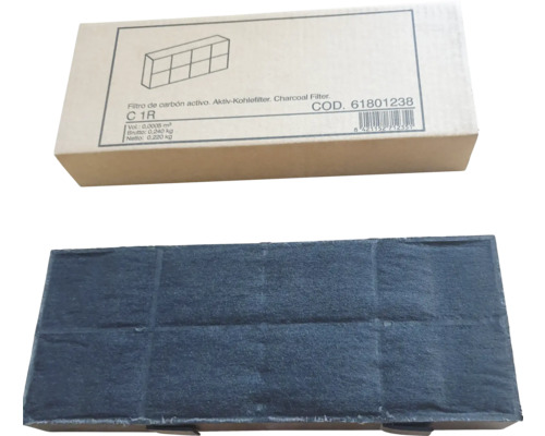 Aktivkohlefilter mit Verpackung
