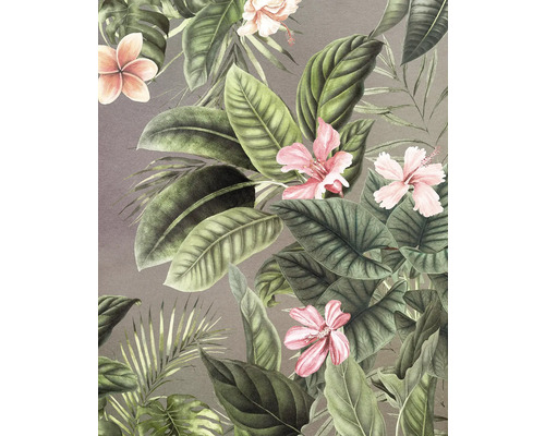 Fototapete Vlies P256-VD2 Large Bloomed 2-tlg. 200 x 250 cm Dekoratives tropisches Blatt- und Blumenmuster